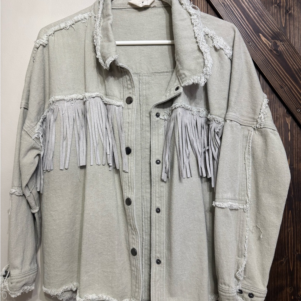 Savanna Jane Fringed Jean Jacket